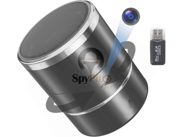 Image of Speaker Hidden Camera with Micro SD card reader and rotating camera.
