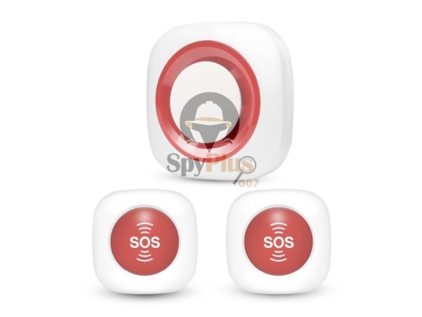 SOS Medical Alarm with Two SOS Call Buttons for remote caregiving services.