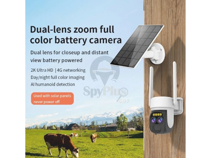 2K solar-powered security camera with high-resolution video and motion detection for sale in Cyprus